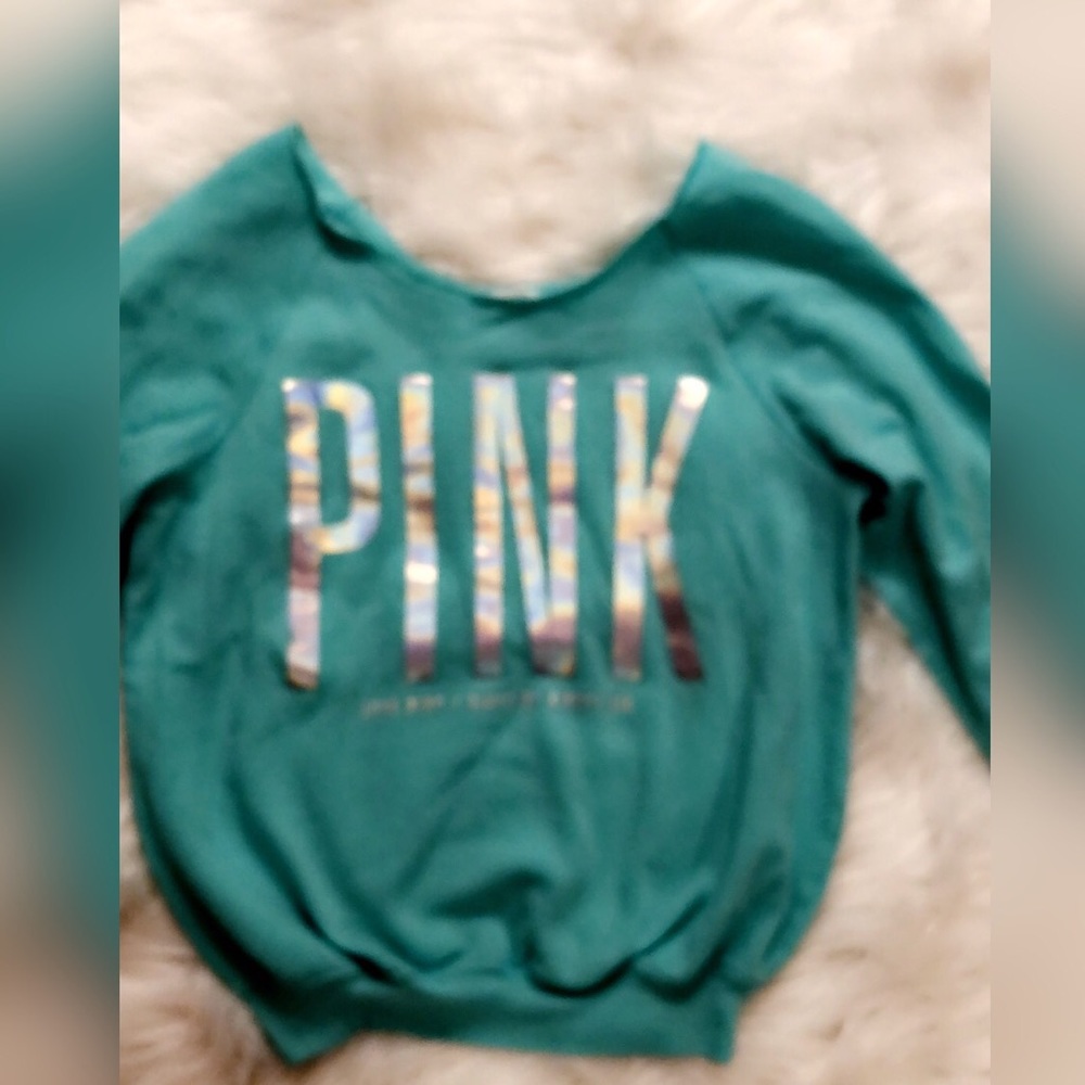 Tiffany blue sweater by pink Victoria secrete